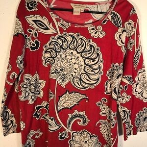 Norm Thompson Sequin Embellished Stretch Top XL